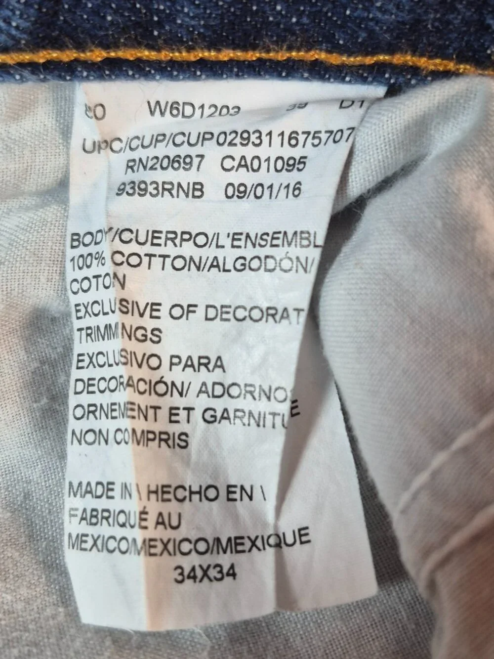 Dickies Men's 34x34 Jeans